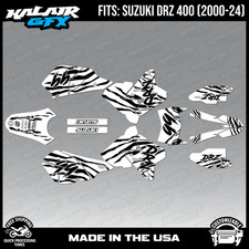 Graphics Kit for Suzuki DRZ400 SM, S and E (2000-2024) Raid-WHITE