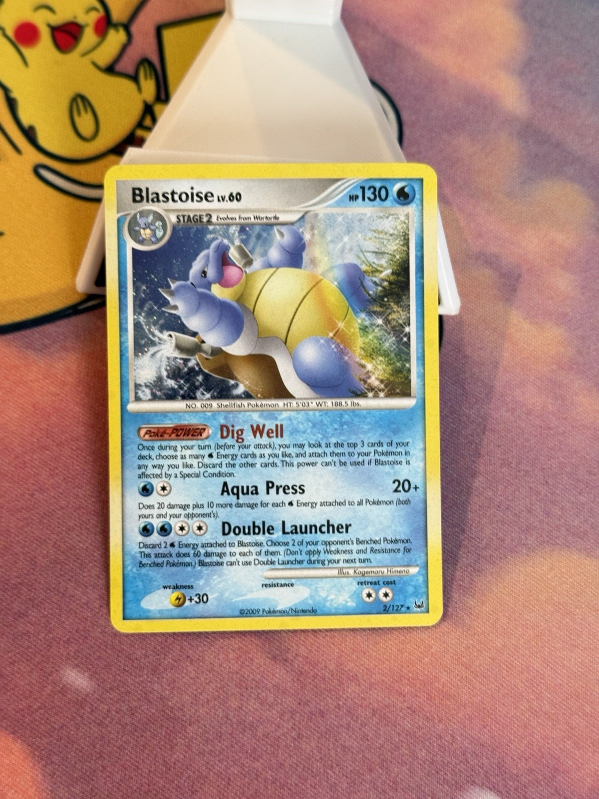 Pokemon Cards - Blastoise 2/127 - Platinum - Holo - NM