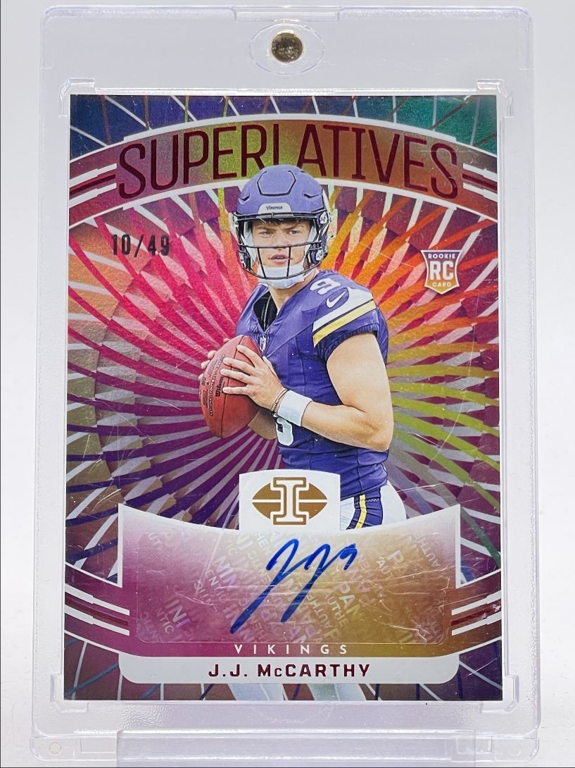 JJ McCarthy Panini Illusions Superlatives Autographs #SJJM Red