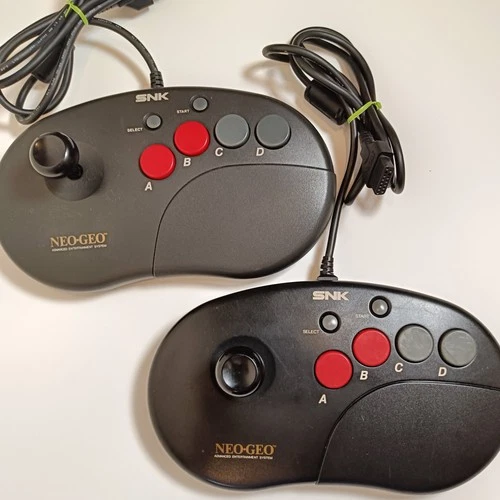 SNK NEOGEO CD Arcade Stick Controller Wired 2pcs Tested working Japan