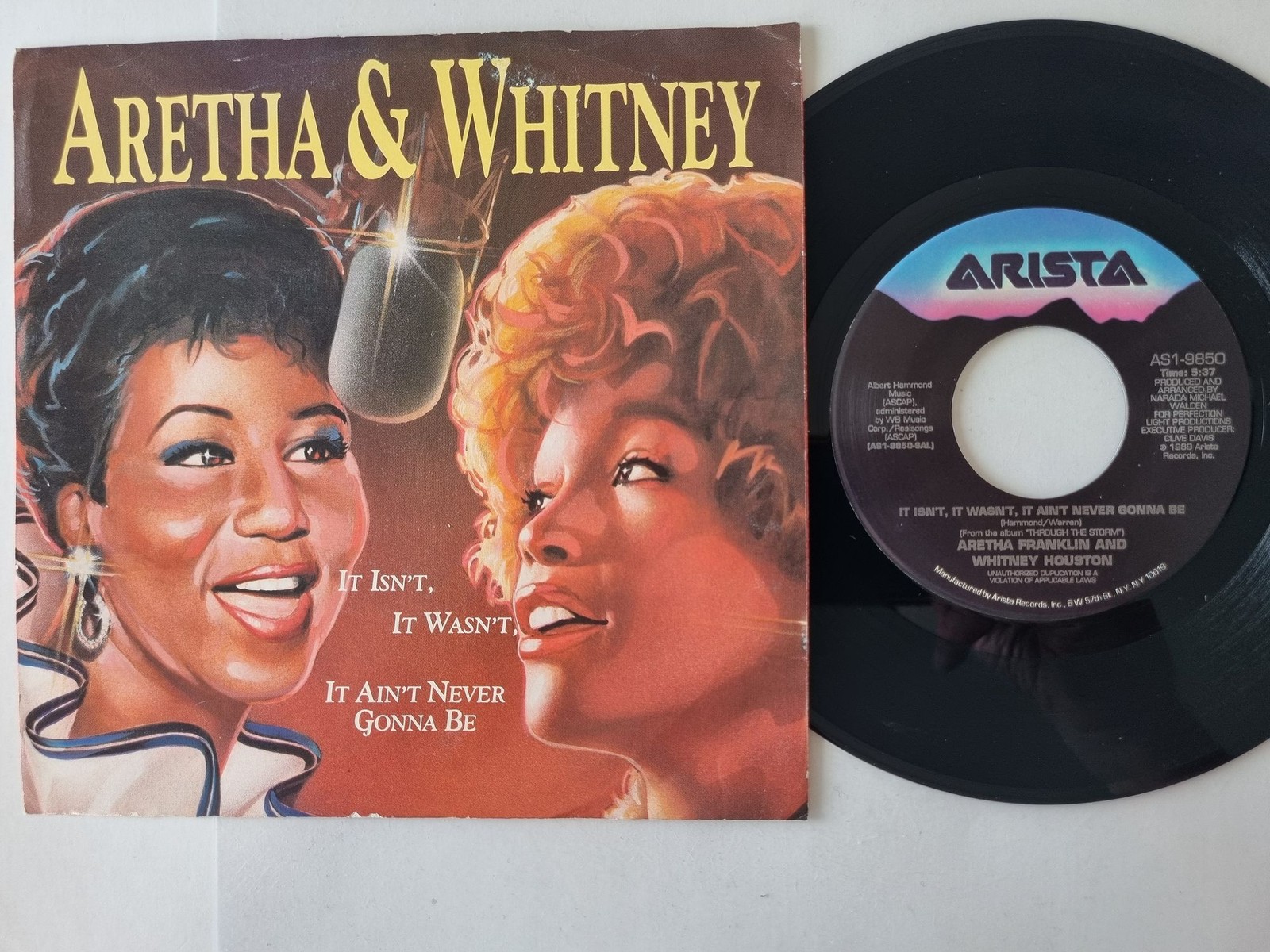 Aretha Franklin & Whitney Houston -It isn't,it wasn't,I ain't never gonna be 7''