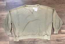 American Eagle This Feels Seriously Lived-In Thermal Waffle Knit Sweatshirt Med