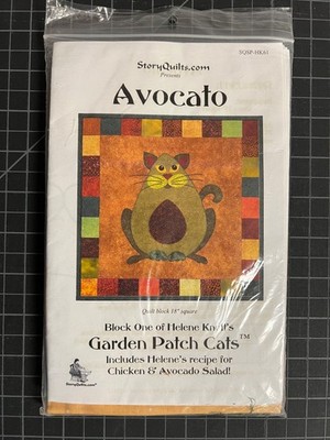 Garden Patch Cats Avocato Quilt Pattern and Fabric Helene Knott