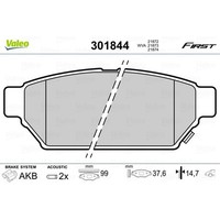 Valeo BremsbelÄGe Satz Hinten Passend FüR Mitsubishi Carisma Colt Fto Lancer Pro