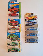 Hot Wheels 07 Chevy Silverado Lot Of 7 Trucks Blue Red Green Read Description 