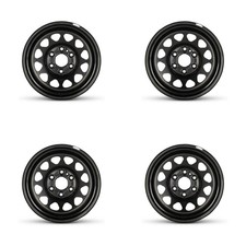 Set Of 4 17 Black Steel Wheels Rims For Infiniti Truck 6x139.7 V2yu Genuine 6lu