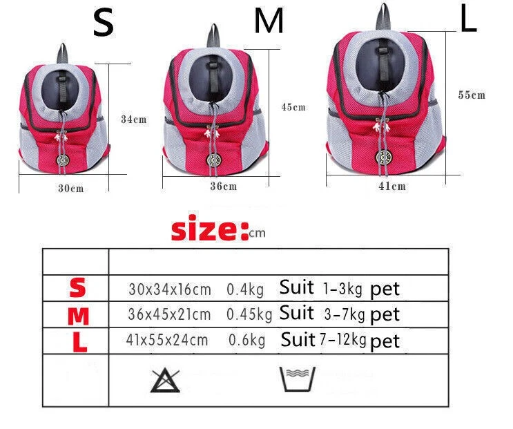 Haustier Rucksack Hunderucksack Tiertragetasche Tragetasche Hund Katze Taschen ~ - Bild 3 von 4