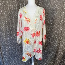 Vintage Josie By Natori Satin Floral Nightgown Robe Women's Size Small
