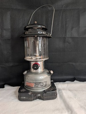 COLEMAN MODEL 295 POWERHOUSE DUAL FUEL DOUBLE MANTLE LANTERN WITH CASE