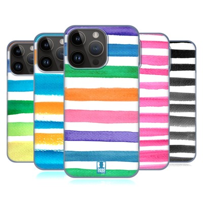 HEAD CASE DESIGNS WATERCOLOURED STRIPES HARD BACK CASE FOR APPLE iPHONE PHONES