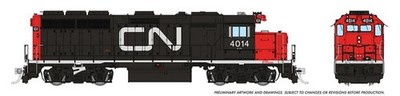 Intermountain HO EMD GP40 Canadian National CN #4014 DC LED 49842S