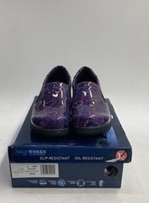 Easy Works by Easy Street Bind Purple Multi Hearts Slip-On Clogs Size 9 WW