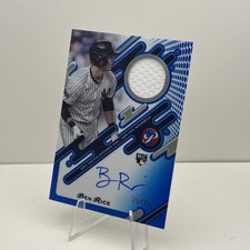 2025 Topps Pristine Ben Rice Rookie Blue Game Used Patch Auto /75 🔥 RC Yankees