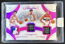 2024-25 Flawless Zaccharie Risacher Sarr Victor Wembanyama Patch Logoman Tag #/5