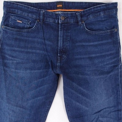Mens HUGO BOSS REMAINE Stretch Straight Blue Jeans W36 L34