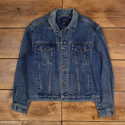 Calvin Klein Denim Trucker Jacke L Herren 00s Stonewash Blau Freizeit Klassiker