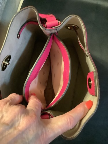 Borsa a tracolla Kate Spade New York in pelle Marti rosa magenta nuova - Foto 9 di 10