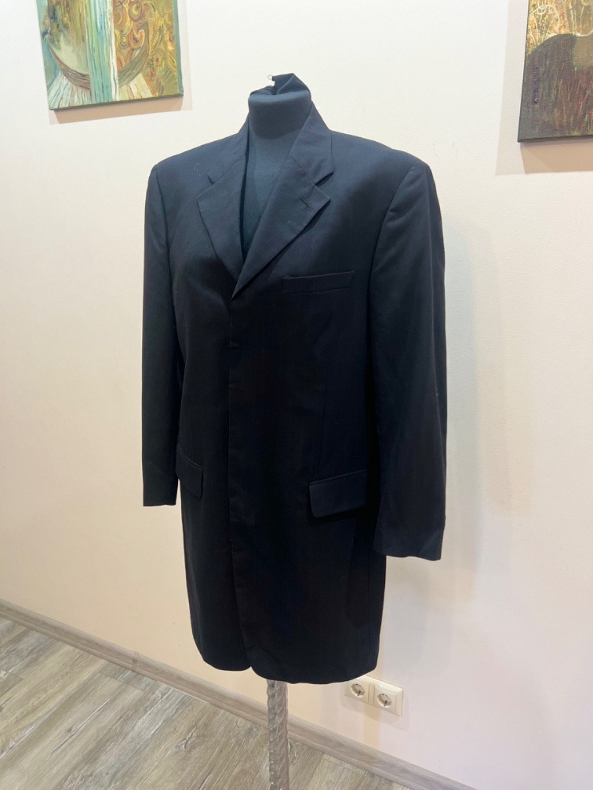 Versus Versace Vintage Pinstripe Blazer / Cashmere & Wool / Size IT 50 thumbnail 4