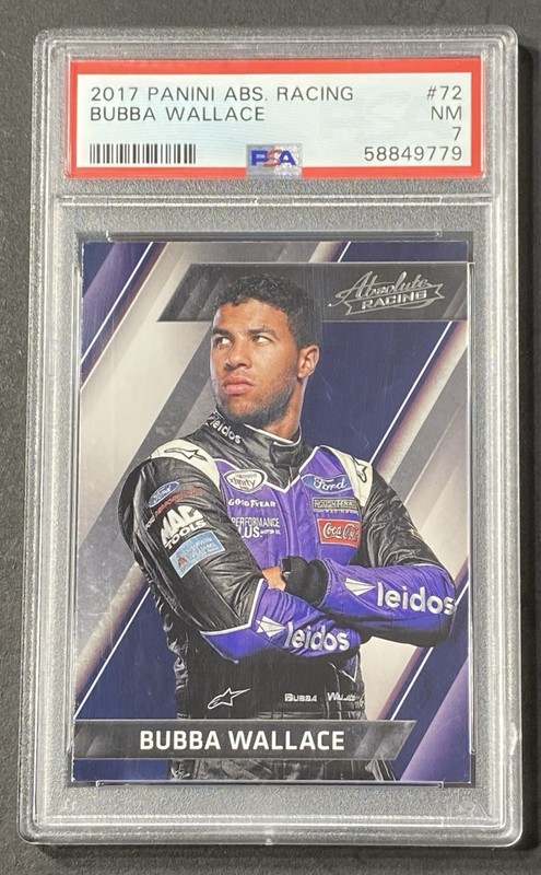 2017 Panini Absolute Racing NASCAR #72 Bubba Wallace PSA 7
