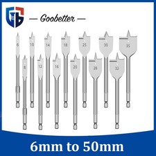 Carbon Steel Hex Cutting Flat Spade Holesaw Wood Saw Drill Bits 6mm to 50mm