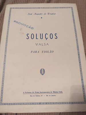 Jose Augusto de Freitas Solucos For Classical Guitar Rare Vintage Sheet Music
