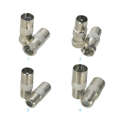 1pce Adapter F TV to IEC PAL DVB-T Male plug & Female jack RF Coaxial Connector