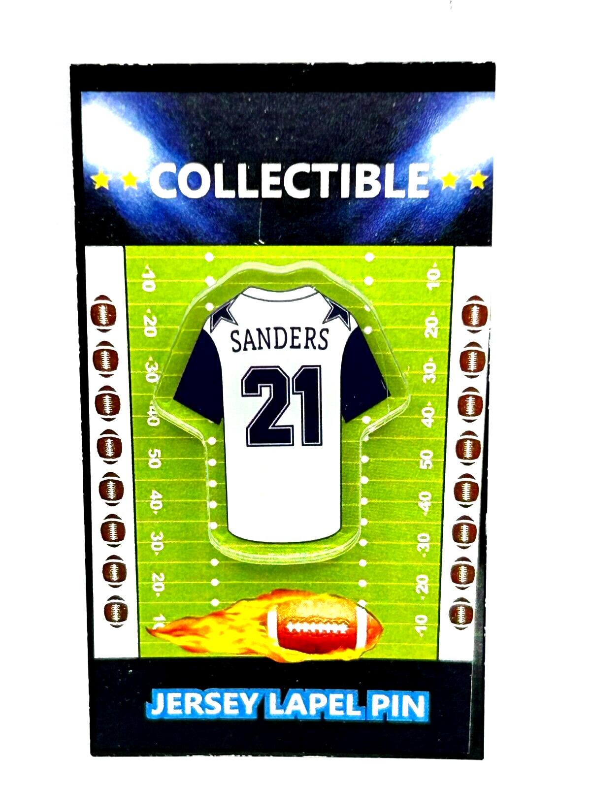 Dallas Cowboys Deion Sanders Jersey Lapel Pin - Classic BOYZ Collectible with Free Shipping