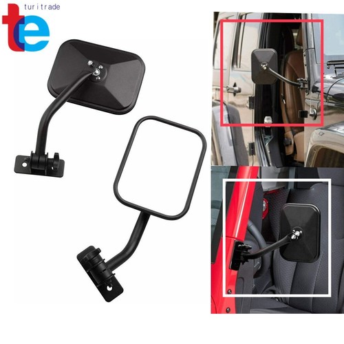2 Pack Quick Release Doorless Mirror For Jeep Wrangler TJ JK LJ Door Off Mirrors - Picture 1 of 8