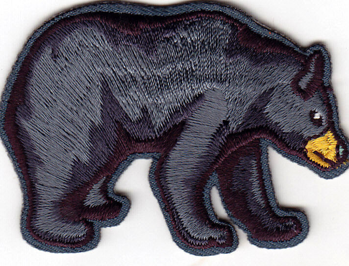  BLACK BEAR Iron On Patch Wild Animals Zoo Forest 