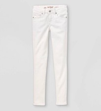 Girls' Mid-Rise Ultimate Stretch Skinny Slim Jeans Cat Jack White size 12