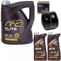 MotoröL Set Mannol Elite 5W40 Api 7 Liter + ÖLfilter FüR Fiat Ducato Bus 2.3 Jtd