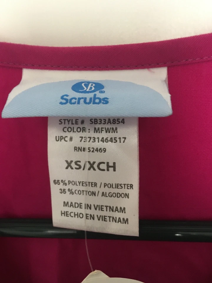 Blusa Médica Simply Basic Para Mujer Rosa Enfermera Médica Una Pieza Talla XS Foto 4 de 4