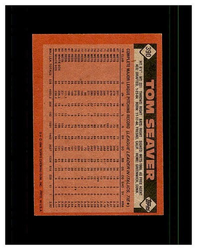 TOM SEAVER YOU PICK SEE SCANS OF EVERY CARD ALL TOM SEAVER CARDS ODD BALL METS - Bild 161 von 183