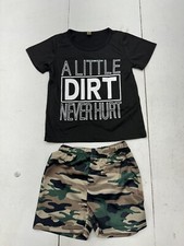 Shein Black Camouflage 2 Piece Outfit Boys Size 5