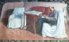 Huge Soviet Oil Painting  Lenin in Smolny  Socialist Realism Art 355x195cm