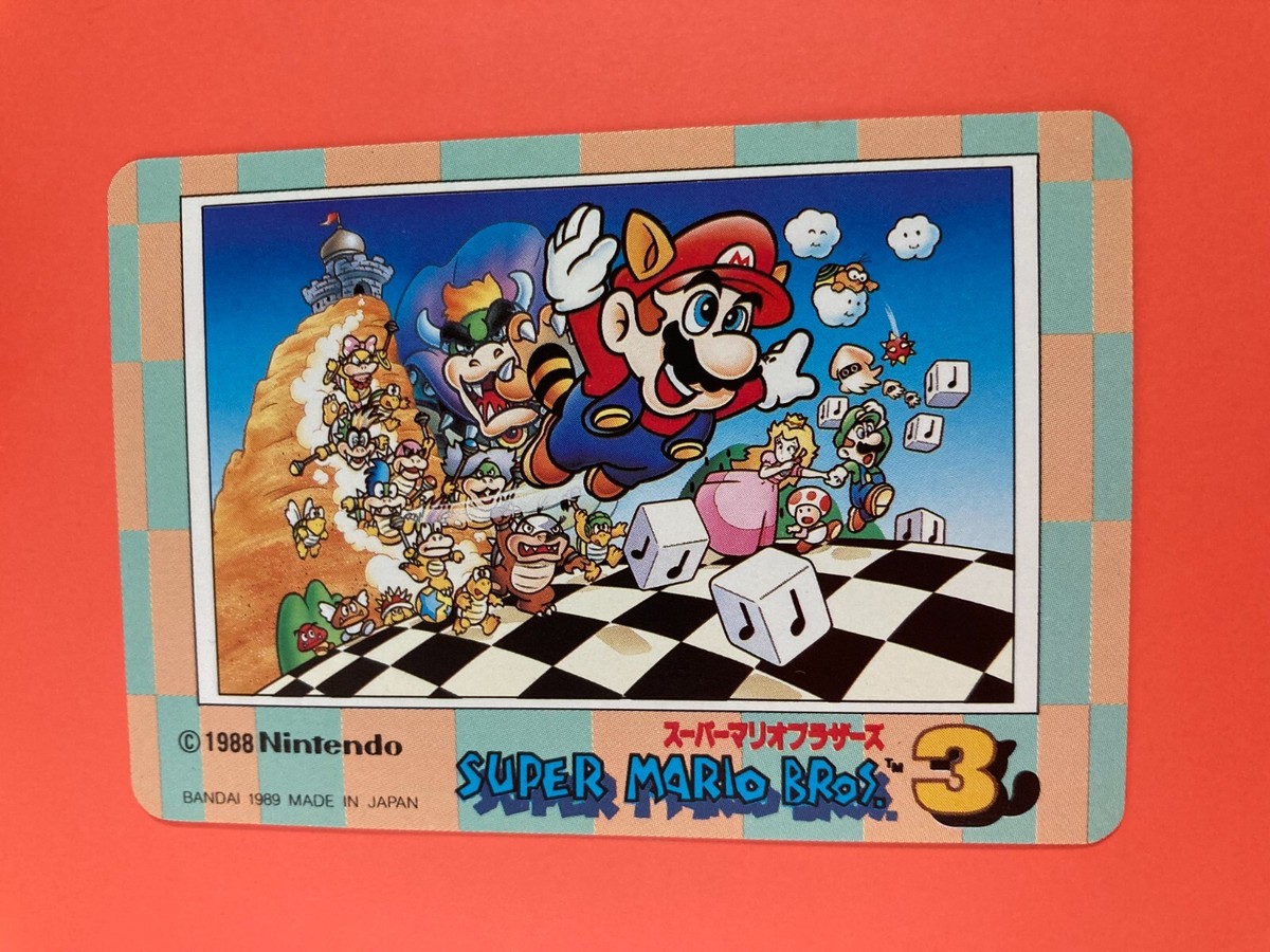 任天堂 Super Mario Bros. 絆創膏 1989年製 スーパーマリオ No.29 Poo Super Mario Bros 3 Nintendo Game Card BANDAI Japanese F