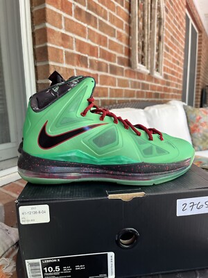 Nike lebron x 10 cutting jade green red Size christmas Italy Mexico 