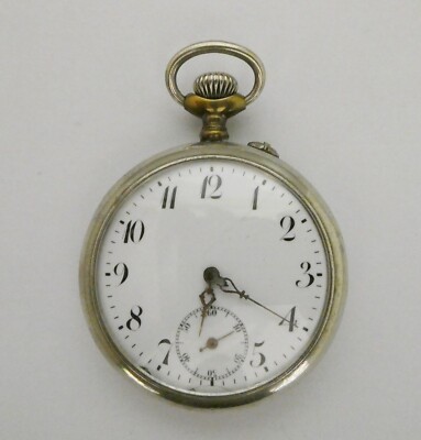 Orologio Da Taschino Meccanico Antico Ginevra Anni 50 - Quadrante Smalto Blu - Carica Manuale - Vintage Raro