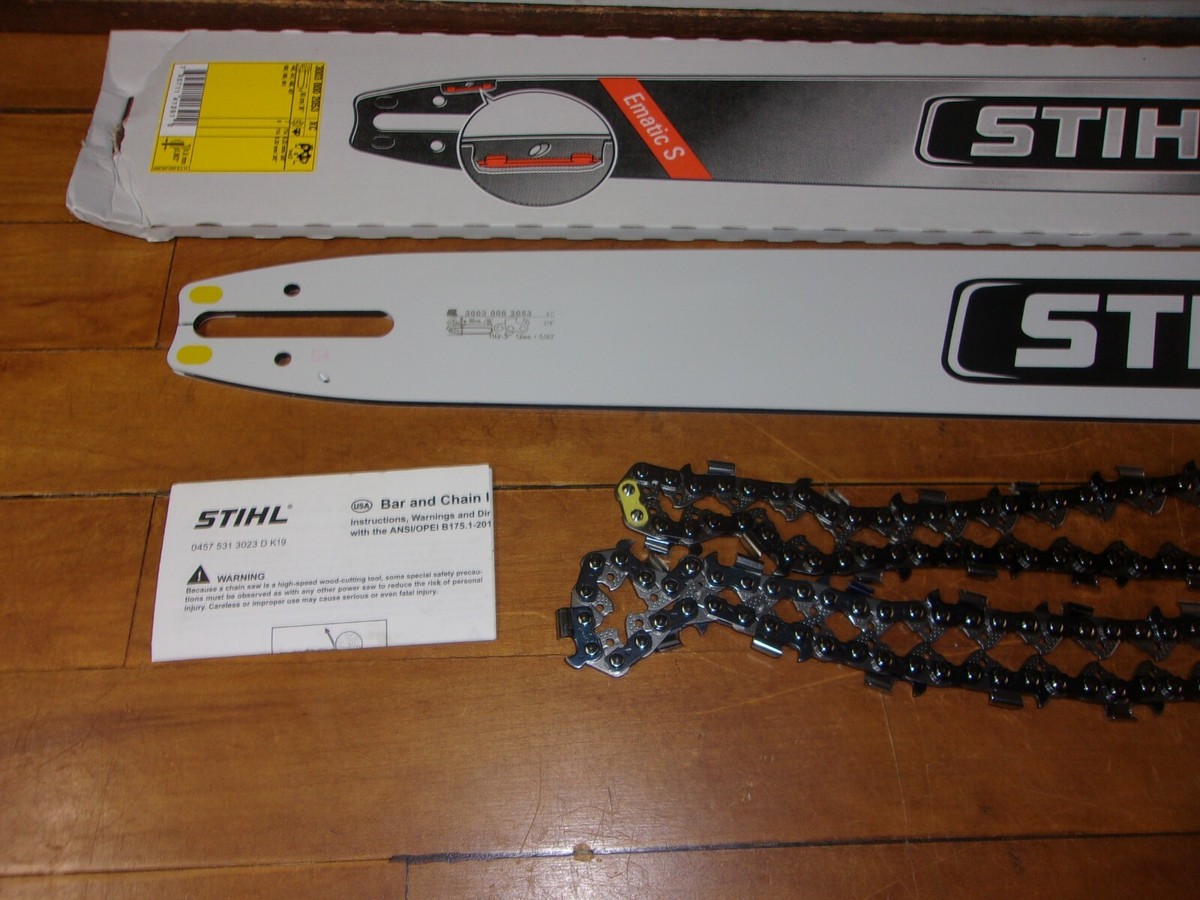 Stihl OEM 20" Light Guide Bar & 36RM Chain 3/8" .063" 72DL 3003 - Foto 2