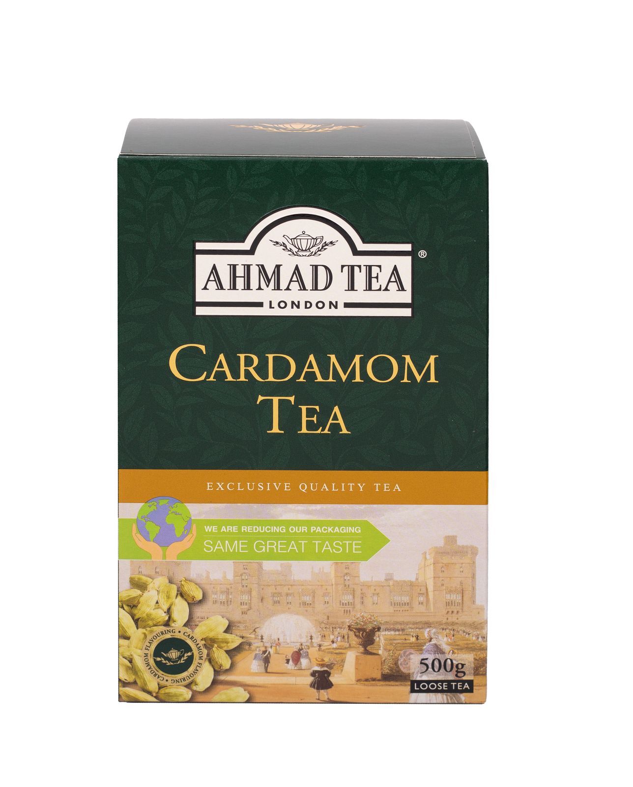 AHMAD TEA Cardamom Tea Loser Schwarzer Tee mit Kardamom Aroma 500 Gramm chai Hel