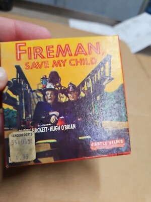 Vintage Castle Films #1029 FIREMAN, SAVE MY CHILD! Buddy Hackett! 1960s 8mm VG