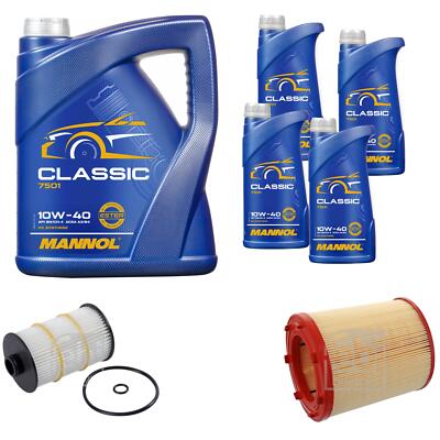 FEBI BILSTEIN Inspektionspaket 9L MANNOL Classic 10W-40 für Audi A6 Avant 4G5