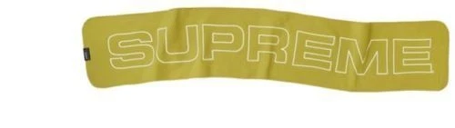 Écharpe logo DS Supreme Polartec FW17 soufre EN MAIN, 100 % AUTHENTIQUE