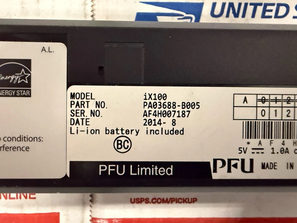 Fujitsu ScanSnap iX100 600 DPI Wireless Portable Scanner PA03688-B005 - Image 3 of 3