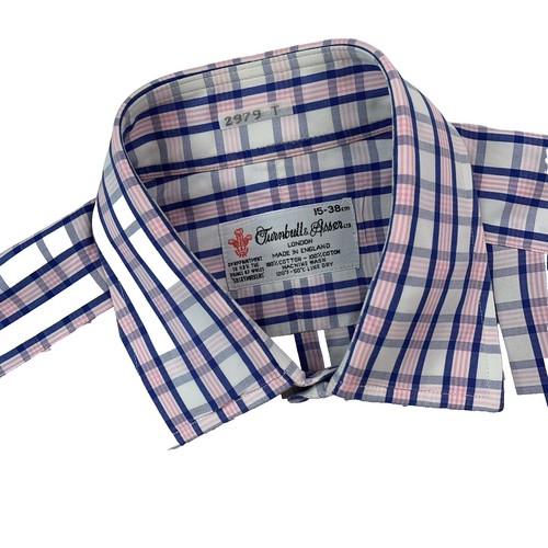 Turnbull & Asser ビスポークシャツ 白と紺のストライプ Turnbull & Asser ビスポークシャツ 白と紺のストライプ - メルカリ