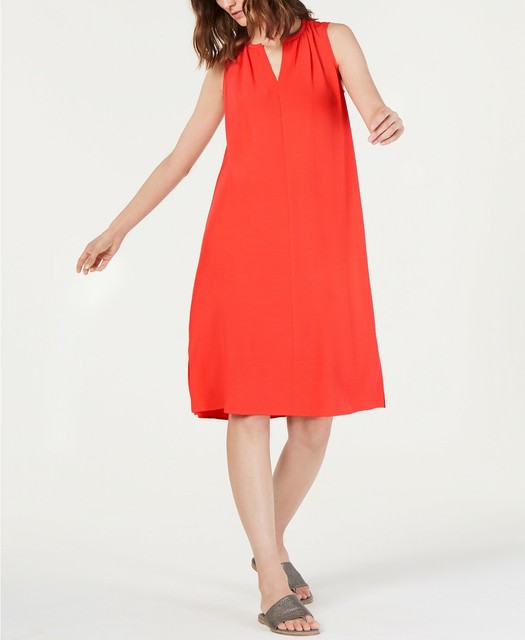 Eileen Fisher Red Lory Tencel Viscose 