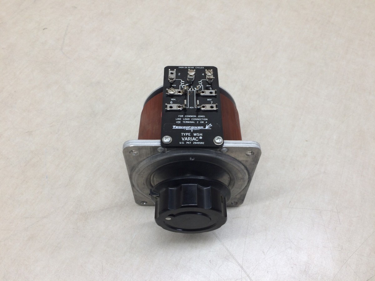 Technipower Type W5H VARIAC Adjustable Transformer 240V 2A Technipower Type W5H VARIAC Adjustable Transformer 240V 2A