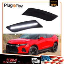 For 13-14 Cadillac ATS & 2017-up XT5 Smoked White LED Front Side Marker Light 2X