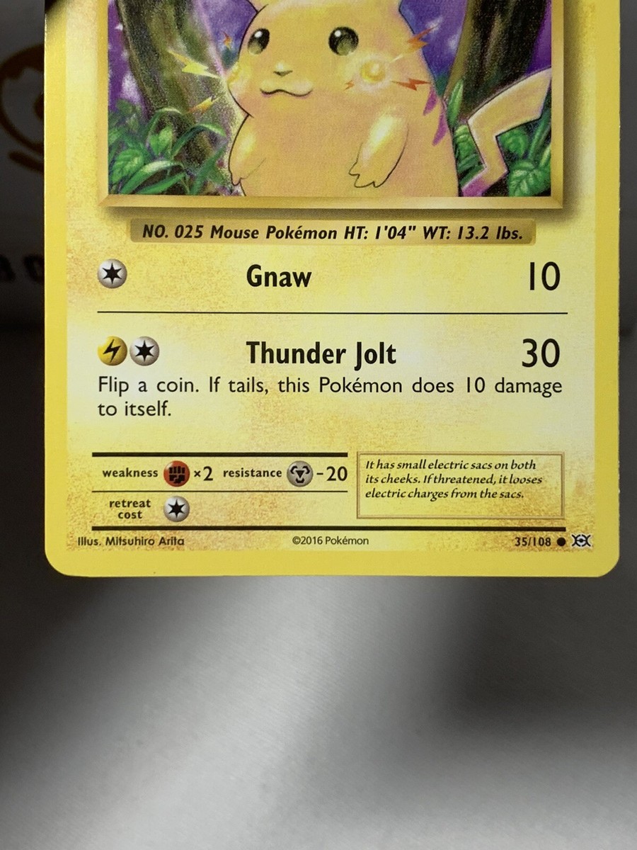 Pikachu 35/108 Common - XY Evolutions - Pokemon TCG 2016 | eBay