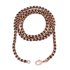 Pure Copper Rope Chain 100% Oxidized Handmade Necklace Gift For Jewelry RJ-18